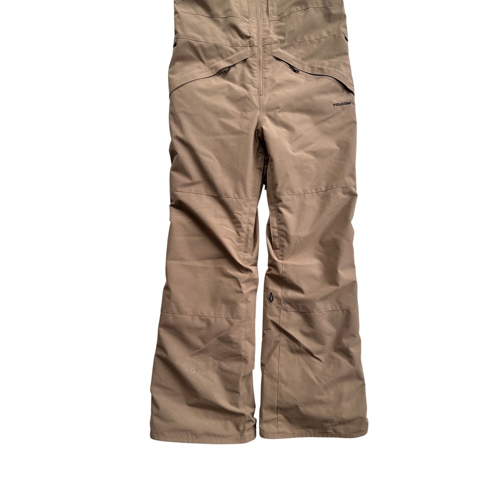 Volcom Barkley Bib Snow Pants Youth XL Tan Excellent Ski Snowboard Overalls - Picture 5 of 12